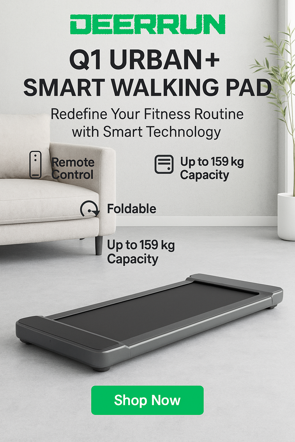 WhisperGlide Under-Desk Treadmill - Silent Walking Pad for Office & Home Office